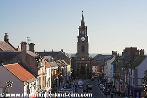 View down Marygate to the Town Hall from the walls.