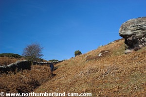 The path up to Goatscrag Hill.