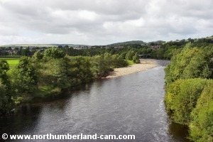 View west along the River South Tyne.
