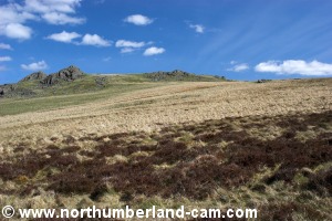 Approaching Langlee Crags.