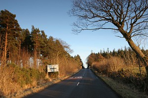 View towards Rothley crossroads.