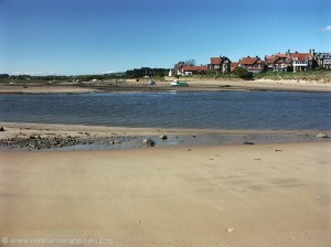 Alnmouth seen across the River Aln.