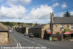 View looking north along the A68.