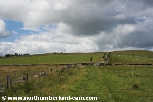 Approaching the road from the A68.